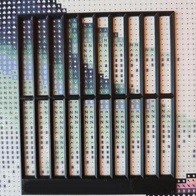 Rigla Pentru Artă Diamant 3D Imprimată Kit de Ghidare pentru Pictură Diamant DIY Instrument de Aliniere Diamant Distribuie Uniform Texturat Anti-Alunecare