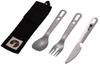 Knife Fork Spoon Cutlery Set of 3 with Case Stainless Steel Made In Japan Made In Tsubame-Sanjo UH-3037