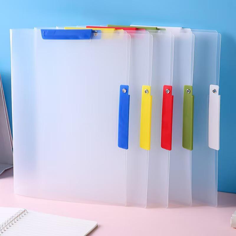 A3 Transparent Rotating Clip File Holder with Side Opening Lever