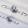 6Pcs Modern Single Hole Drawer Closet Knobs Transparency Crystal Zinc Alloy Cupboard Pull Handle Knobs Home Decoration Wardrobe