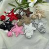 Colorful Five-pointed Star Cotton Woven Rope Leather Pendant New Star Woven Ball Bag Pendant Keychain Creative Small Accessories