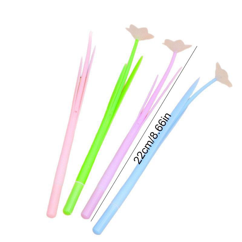 4Pcs Flower Gel Pens Photochromic Cute Student Exam Writing Pen School Office Supply Black Ink Neutral Pen