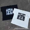 Męska Koszulka Graficzna Oversize Streetwear Luźny Krój Mieszanka Bawełny Krótki Rękaw T-shirt Casual