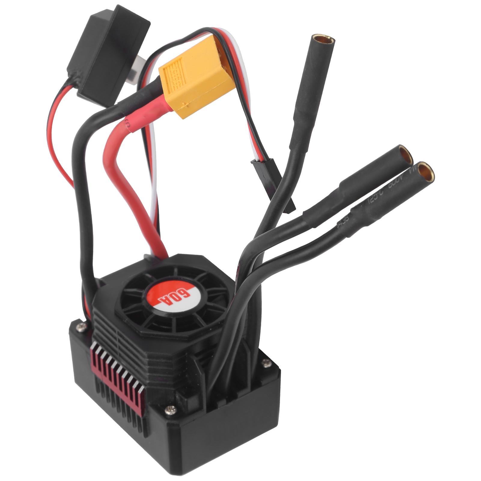 

SURPASSHOBBY 60A Waterproof Brushless ESC with XT60 Plug for 1/0 RC Car Model