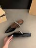 Inner Height-increasing Bag Head Half Slippers Women's Shoes Wear New Pointed Mary Jane Half-support Single Shoes