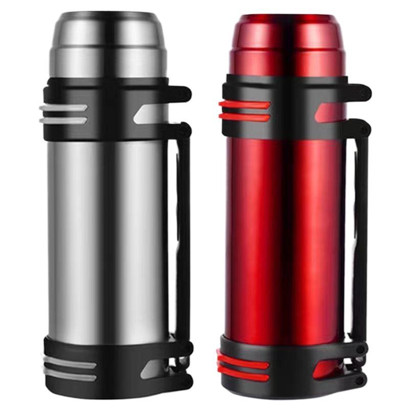 304 Stainless Steel Insulated Thermos Flask - Large Capacity Portable Wide Mouth Water Bottle for Outdoor Travel