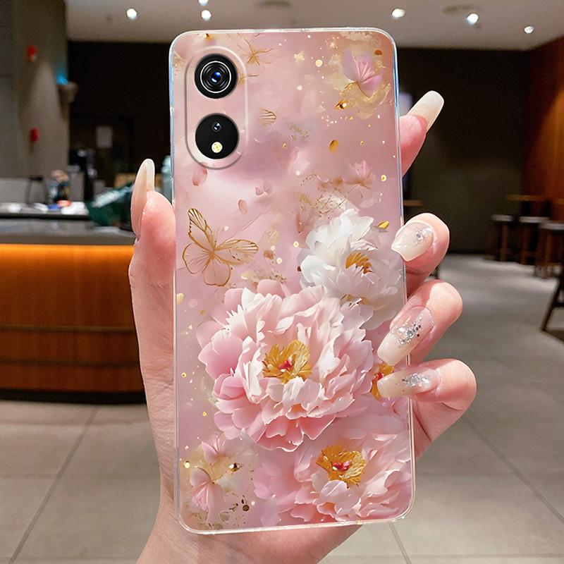 Für Cubot P60 Hülle 2022 Silikon Weiches TPU Jelly Handyhülle Für CubotP60 Cover Luxus Mode Schmetterling Blume Klare Bumper Hülle