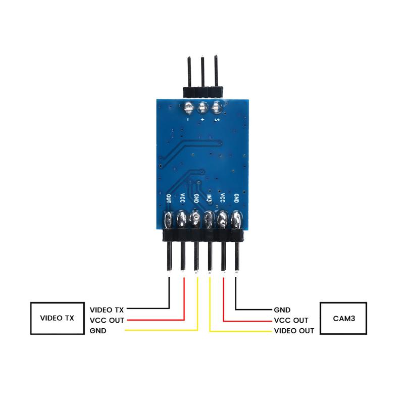 3 Channel Video Switcher Module DC 5-12V 3 Way AV Signal Switch Module For FPV RC Drone Camera UAV Accessories