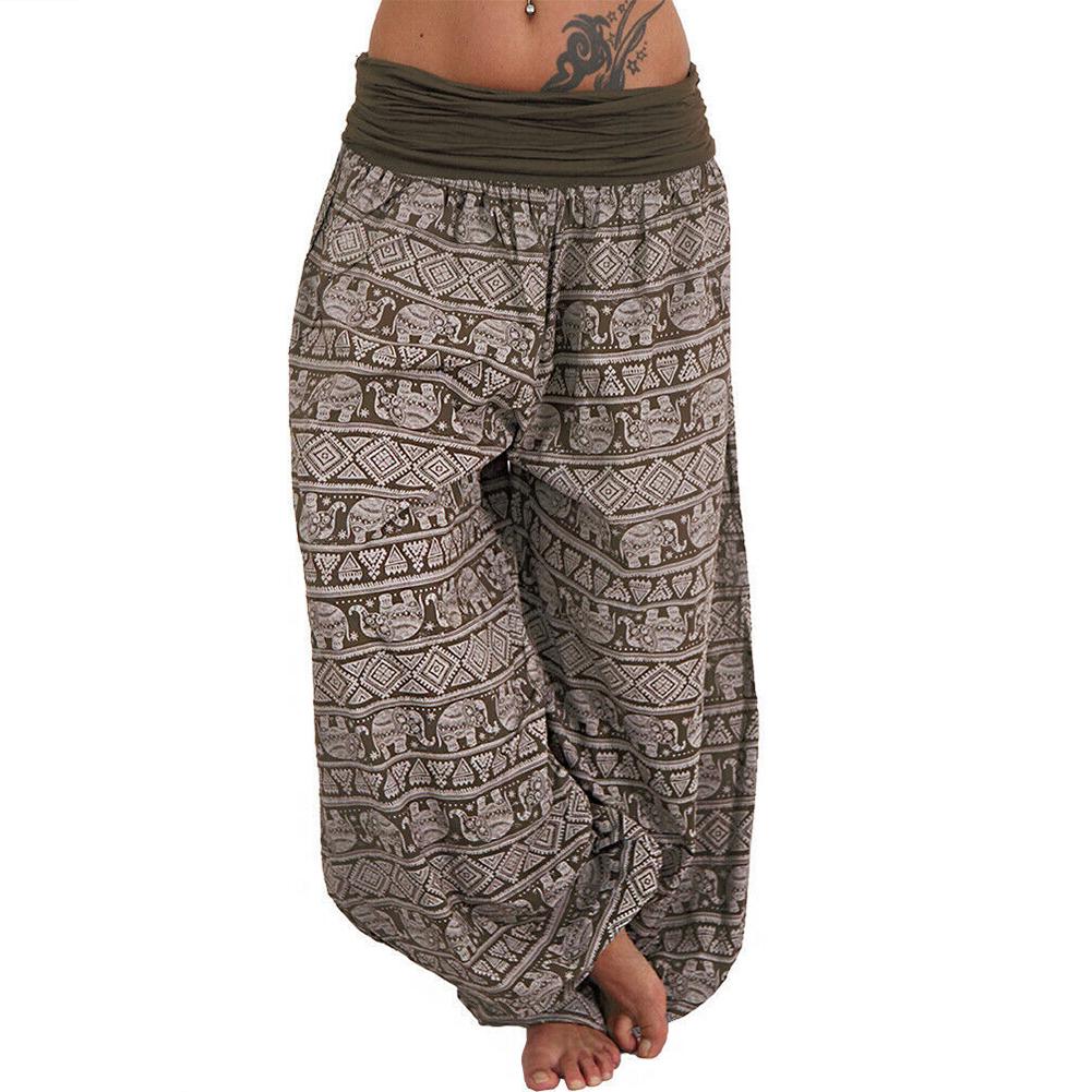 Buy Print Yoga Pants Baggy Boho Long 