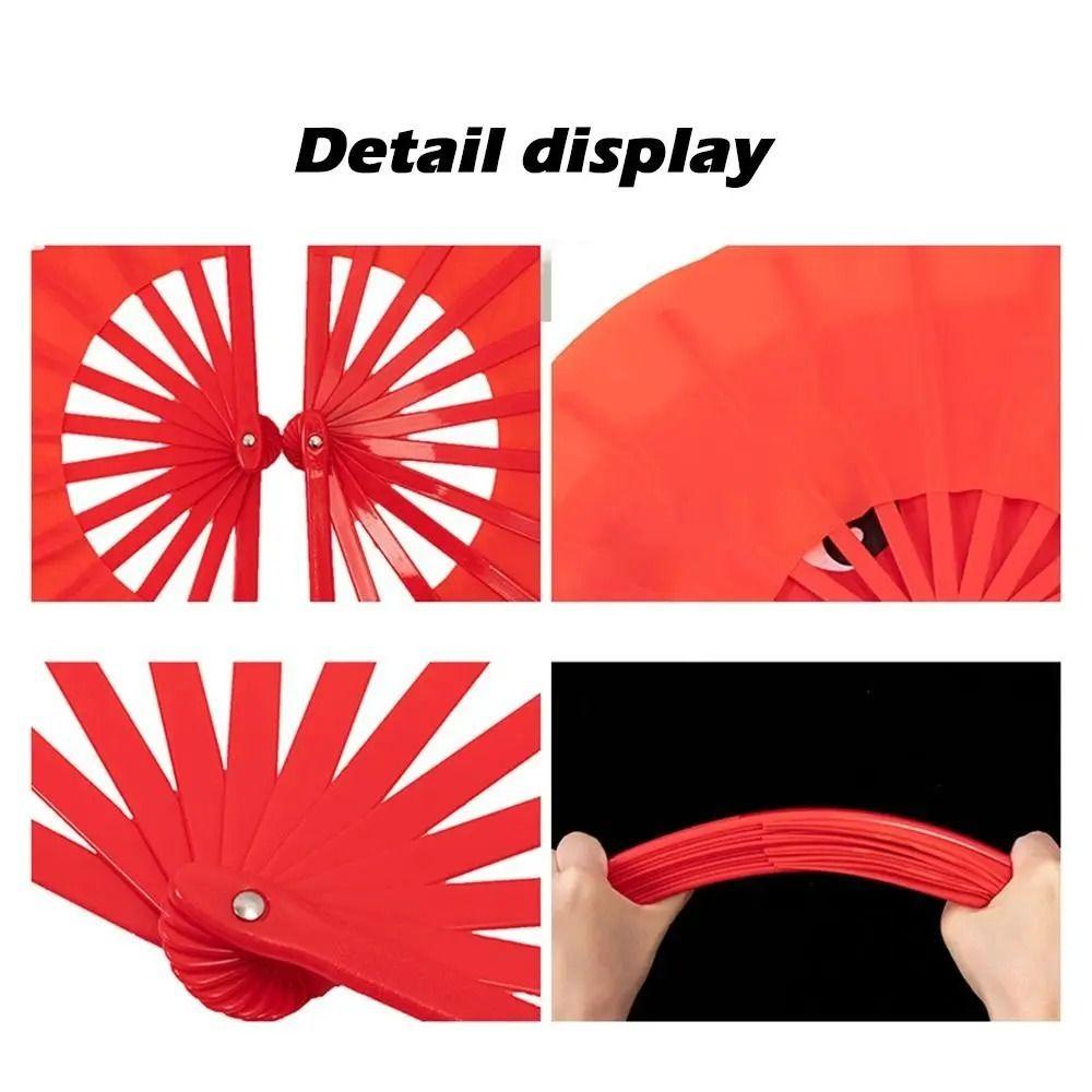 8 Inch Kung Fu Fan Classical Yoga Fan Photo Prop Plastic Bone Fan  Wedding Party Decor