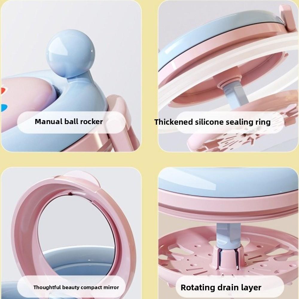 Portable Invisible Braces Storage Case Teeth Care Manual Centrifugal Cleaning Denture Bath Box Double Seal
