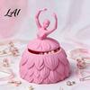 Romantic Gift for Ballet Lovers 3D Printed Ballerina Jewelry Box with Lid Decorative Trinket Storage Jar Desktop Rings Earrings Elegant Dancer