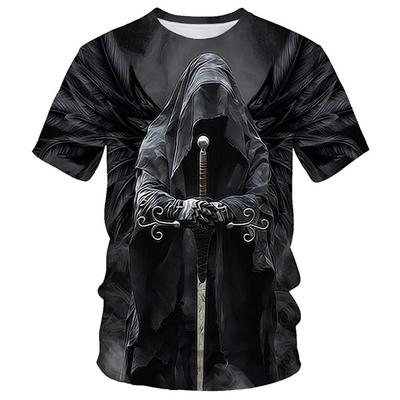 3D-T-Shirt Herrenmode Schädel Hip Hop O-Ausschnitt Kurzarmhemd Abstraktes Harajuku Herren-T-Shirt Großes T-Shirt Herrenbekleidung
