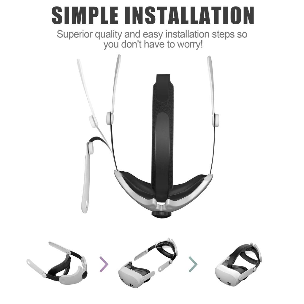 APEXINNO Comfort Head Strap Compatible with Meta Quest Elite Head Strap with Enhanced Adjustable Elite Strap Replacement VR Head Strap with