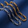 10mm Chunky Stainless Steel Link Big Oval Chain Knot Necklace for Women Men Punk Hiphop Boy Gold Color Choker Metal Jewelry