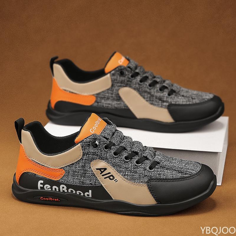 Summer Classic New Casual Breathable One Step Men's Board Shoes Lightweight Anti slip Canvas Splicing Running Shoes Designer Men