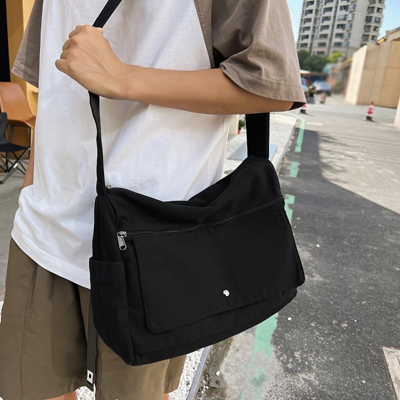 4-Color Large Capacity Canvas Crossbody Hobo Bag - Durable, Adjustable, Trendy Sling