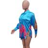 BN248 Leopard Print Button Shirt Dress - European & American Women's Fashion
