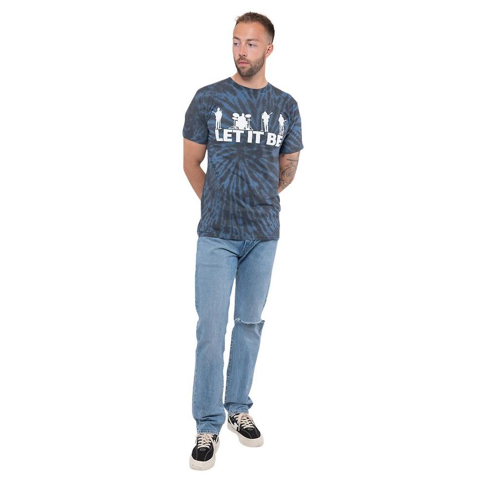 The Beatles Unisex Adult Let It Be Silhouette Tie Dye T-Shirt