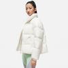 Li-Ning Fitness Series Solid Color Water-Resistant Stand Collar Short Down Jacket Women Jacket Champagne-White AYMT096-2