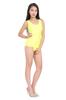 Omoshiro Club Smooth Knit Old-Style School Swimsuit (KNR08) (Extra Large 100kg Size, Yellow)