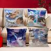 Anime Your Name Cushion Cover Inches Farmhouse Decor Home Throw Pillow Covers For Couch Decorations