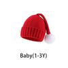 Parent-Child Christmas Hat Big Pompom Mother Kids Knit Beanie Cap Winter Warm Infant Bonnet Girls Boy Xmas Gift Baby Accessories