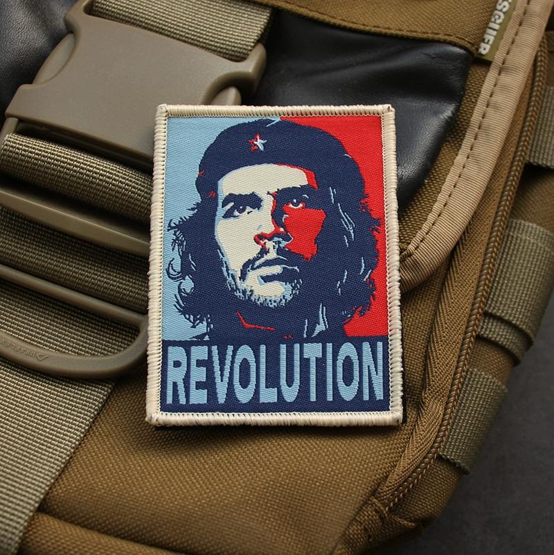 Che Guevara Kubánský revoluční vůdce Tkaný znak Suchý zip Osobnost Morálka Odznak Náramek REVOLUCE Balíček Odznak
