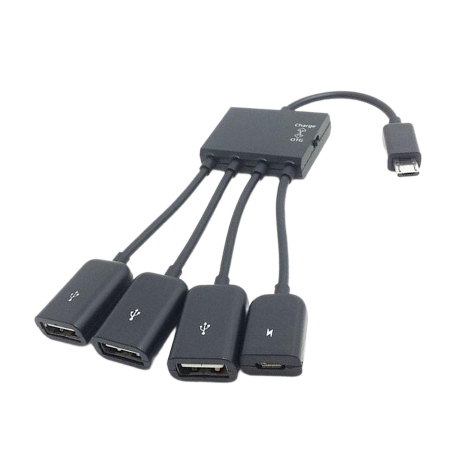 

1-4 USB HUB Micro USB/ TypeC OTG зарядный разветвитель адаптер кабель легко подключать различные устройства micro