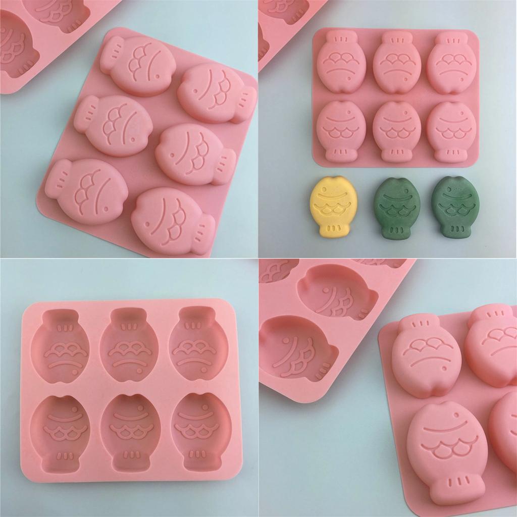 Silikon Fondantformen Süßigkeitenformen Fischförmige Silikonformen DIY Backzubehör Backformen Geeignet für Tonarbeiten