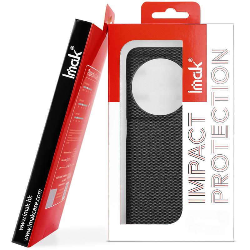 IMAK Ruiyi Serie für Xiaomi Poco F6 Pro 5G/Redmi K70 5G/K70 Pro 5G Hülle Stofftextur Leder+PC Handy-Rückseite