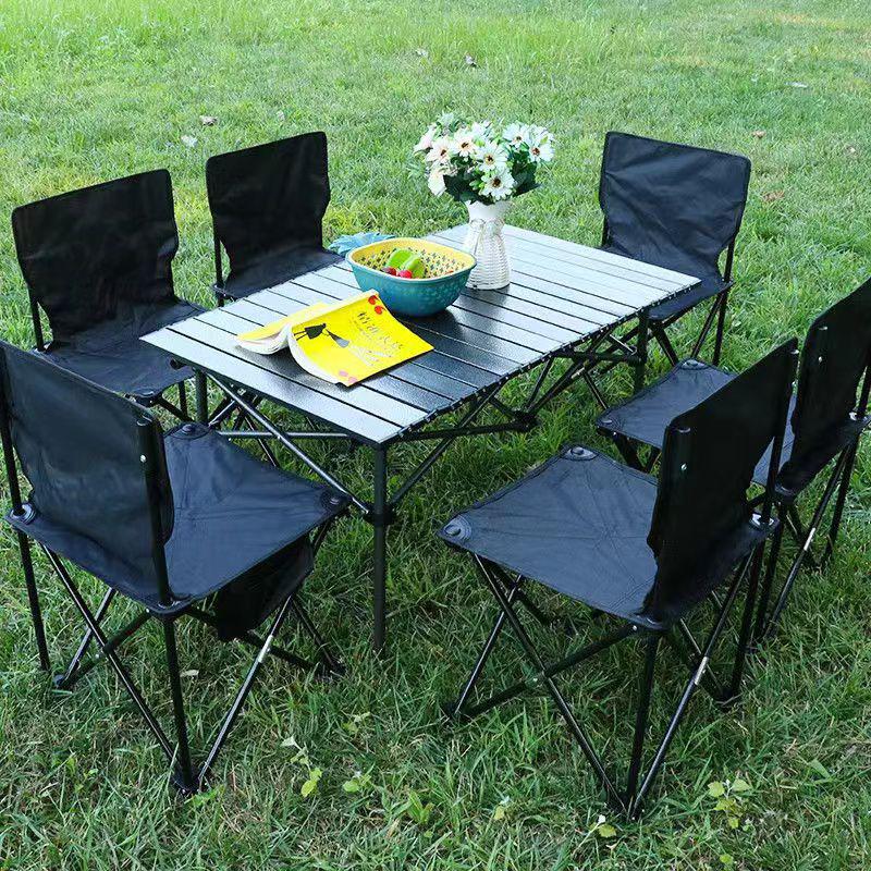 Portable Folding Egg Roll Table and Chair for Outdoor or Home Use