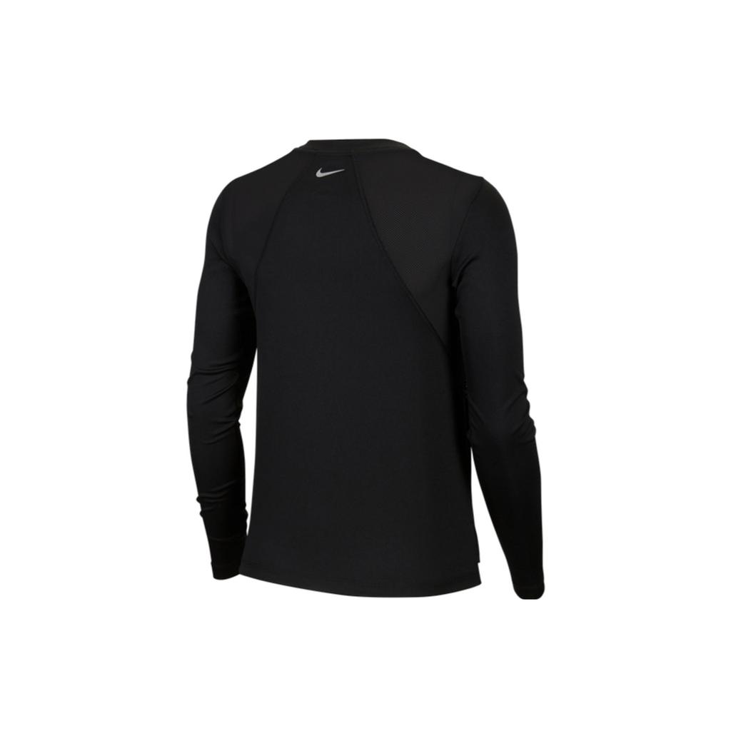 Nike Dri-Fit Miler Casual Training Running Long Sleeve T-Shirt Women Tops Black AT4193-010