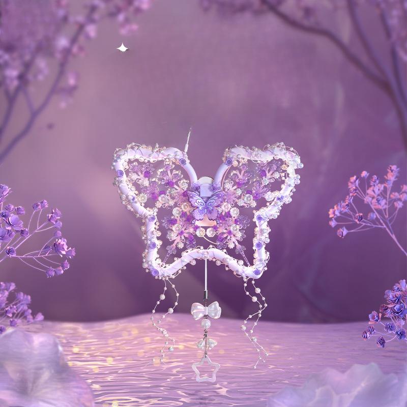 Lampa Gwiazda Motyl Klocki Budowlane Kwiat Atmosfera Lampka Nocna Zawieszka Mikro Cząsteczki Wkładane Zabawka Prezent Urodzinowy dla Dziewczynki