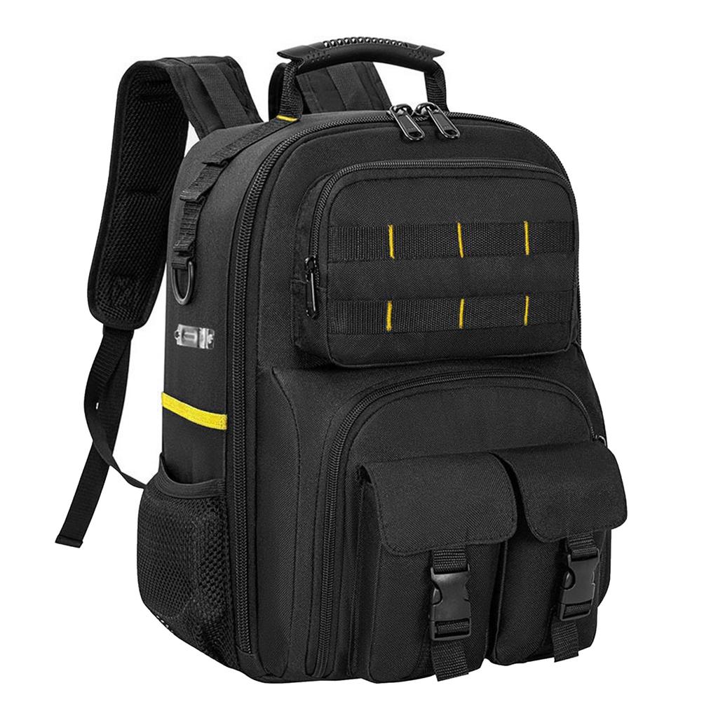 Professional Work Shoulder Bag Wear Resist Thicken Tool Backpack Hardware Tool Storage Bag for Construction Contractors Plumbing