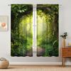 2 Panels Tree Arch Forest Pattern Window Curtains   Versatile Design Suitable for Any Style   Creating a Peaceful Living Space