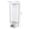 1.5L Wall Mounted Separate Rice Bucket Kitchen Cereal Dispenser Transparent Grain Jar Food Storage Box Container Sealed Tanks
