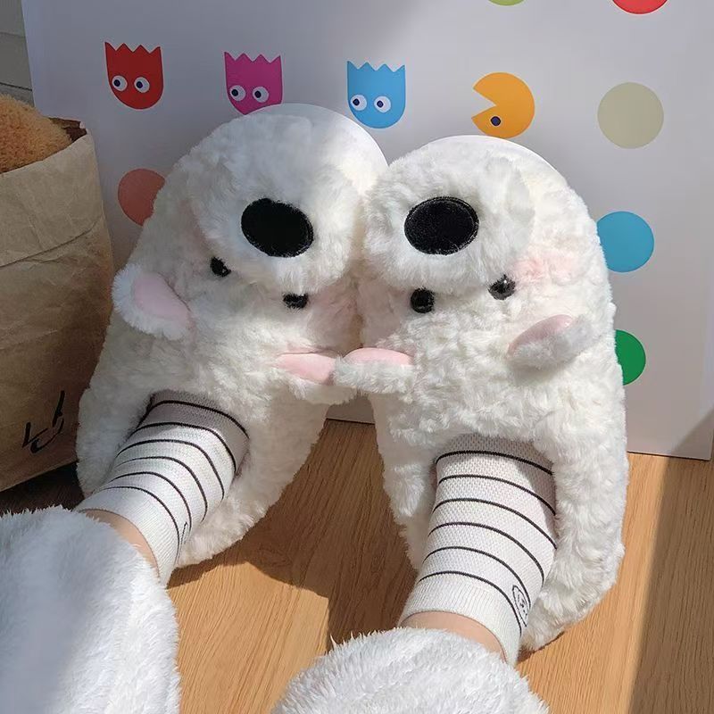 

Мультяшні бавовняні капці West Highlands Плюшеві зимові домашні собачі бавовняні рушники Домашні зимові бавовняні капці 40-41