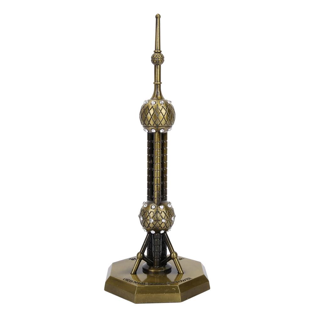 Shanghai Oriental Pearl with Diamond Model Electroplating Workmanship Travel Souvenir