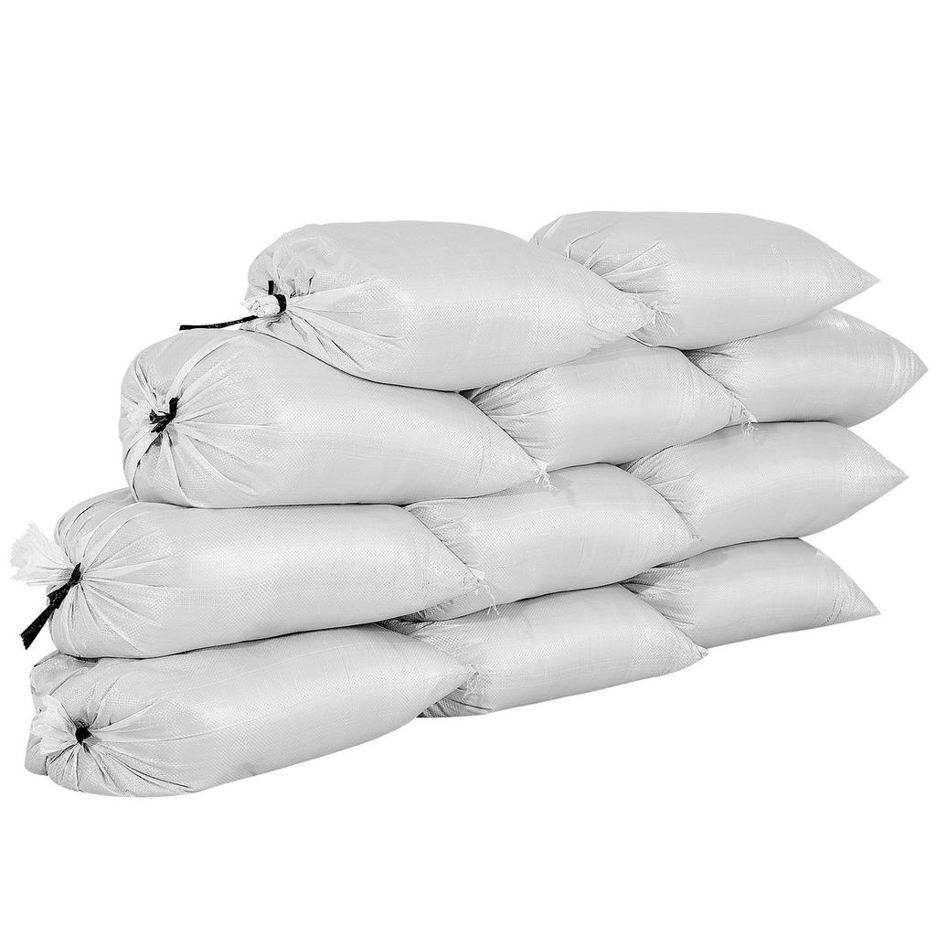 Empty Sandbags, 100 Packs 40 x 66 cm, Heavy Duty Sand Bags Sacks with Ties, 22.6kg Capacity Woven Polypropylene Sandbags, Tear-Resistant &