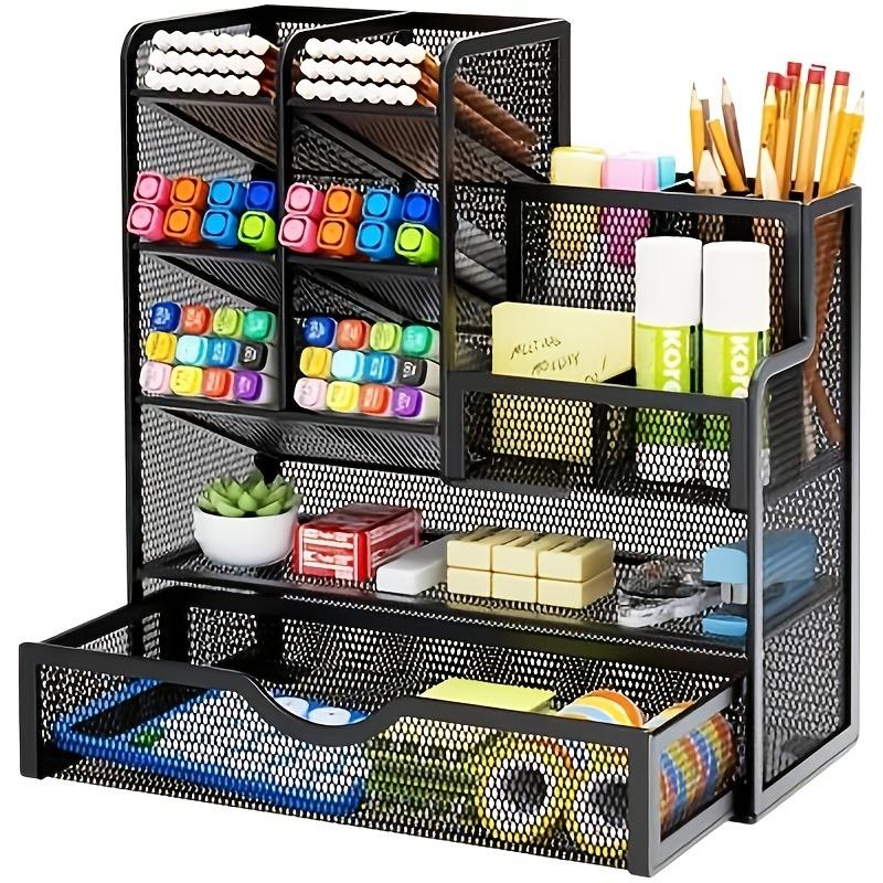 Iron multi-layer desktop stationery storage box 1pcs чёрный