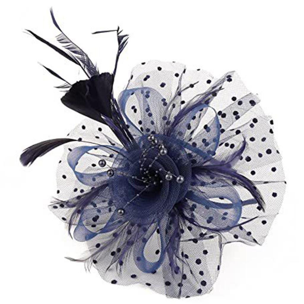 Feather Headpiece Women Mesh Hat Hair Band Headband Wedding Accessories Feather Headband Hat Party Hairpiece