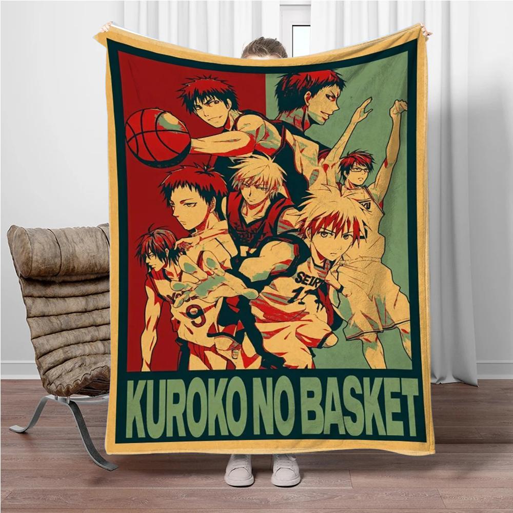 Japonské Anime Kuroko-No-Basket Flanelová deka Měkká teplá přehozová deka Deka na pohovku Kancelář Postel Kancelář Kempování Cestování