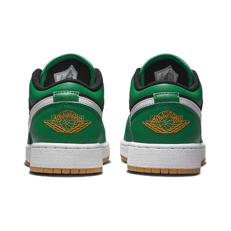 Air Jordan 1 Low SE GS Christmas Kids Sneakers Green Malachite Black DQ8421-300