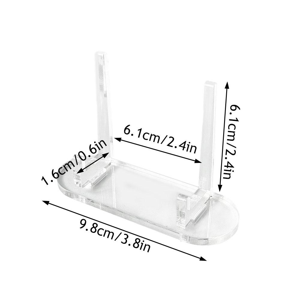 1pc Acrylic Clear Display Stand Acrylic Badge Pins Storage Holder Multi-purpose Display Stand Desktop Medal Photo Card Display