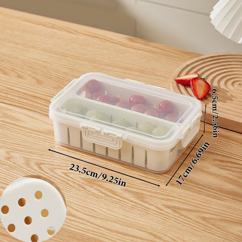 Rugged Snack Food Box Container Seasoning Divided Tray To Serve With Lid And Handle, 4/8 Snack Dividers Portable Platter