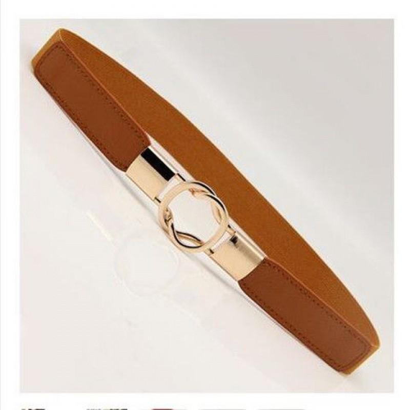 Womens Stylish Pu Elastic Waist Belt Versatile For Dresses And Skirts In Black Minimalist