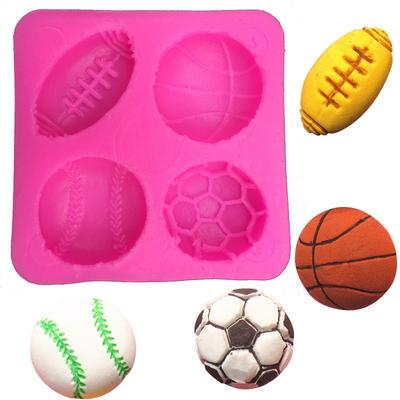 Fotbal Basketbal Fotbal a forma na dort na tenisový míč Forma na čokoládu Fondant Kuchyňský nástroj na pečení dortů