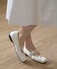 Sappun Morie Ribbon Mary Jane Flat Shoes (1Cm)