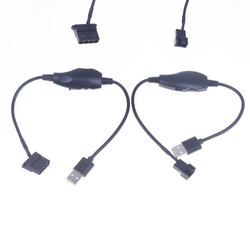 Usb To 4Pin Pwm 5V To 12V Boost Line Fan Power Adapter Connector Converter Cable With Adjust Switch